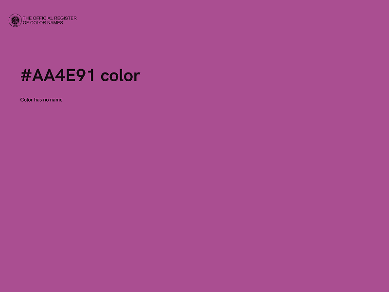 #AA4E91 color image