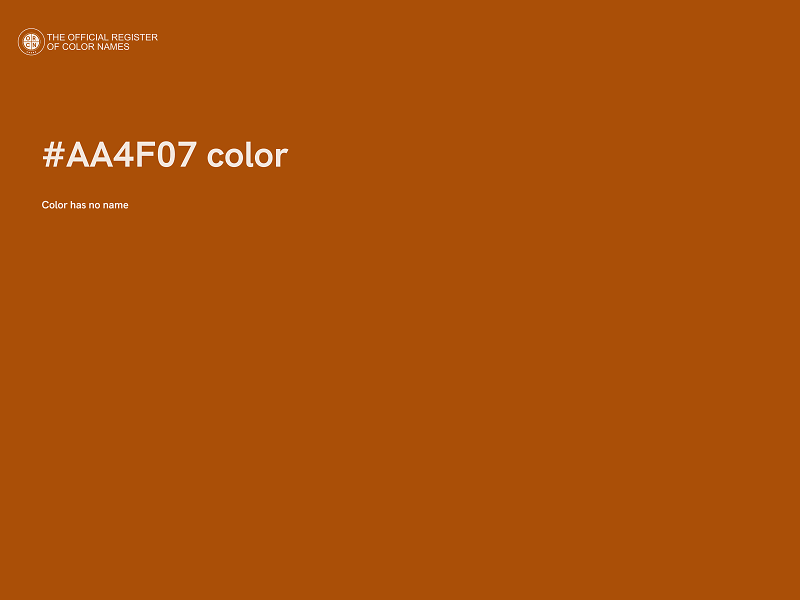 #AA4F07 color image