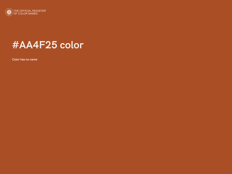 #AA4F25 color image