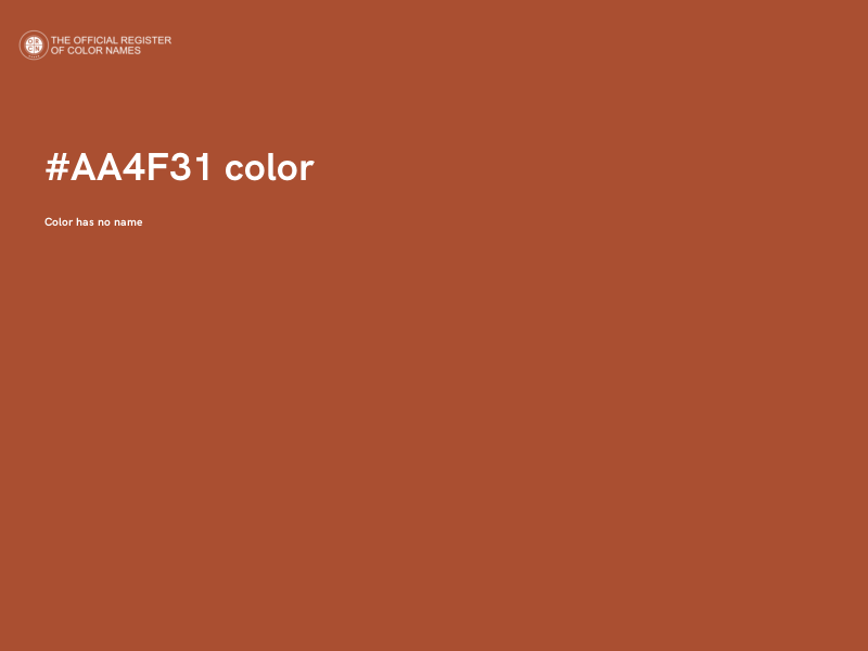 #AA4F31 color image