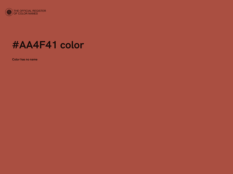 #AA4F41 color image