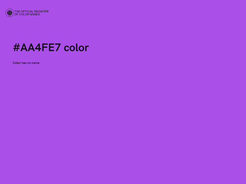 #AA4FE7 color image
