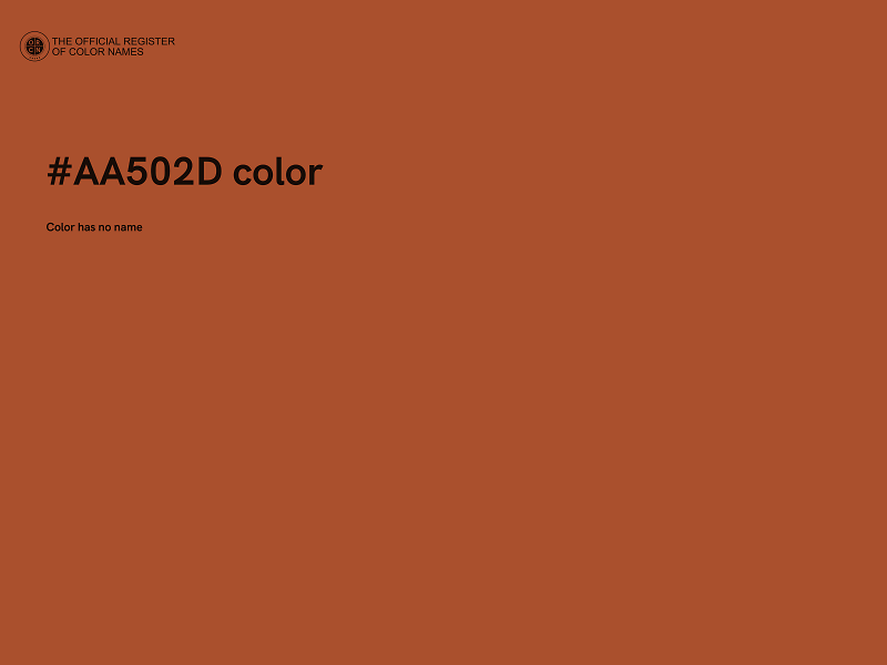 #AA502D color image