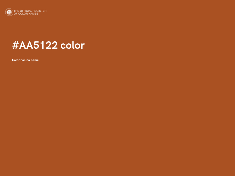 #AA5122 color image