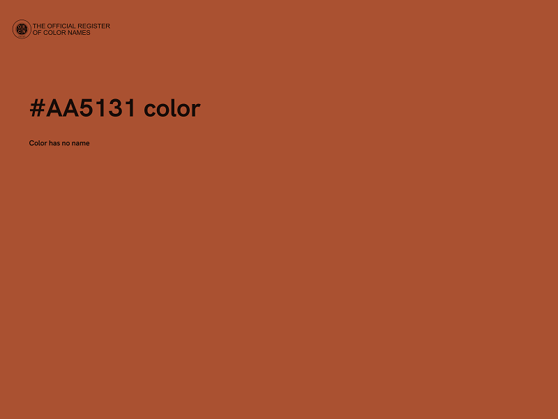 #AA5131 color image