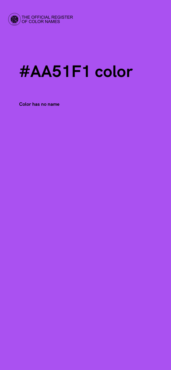 #AA51F1 color image