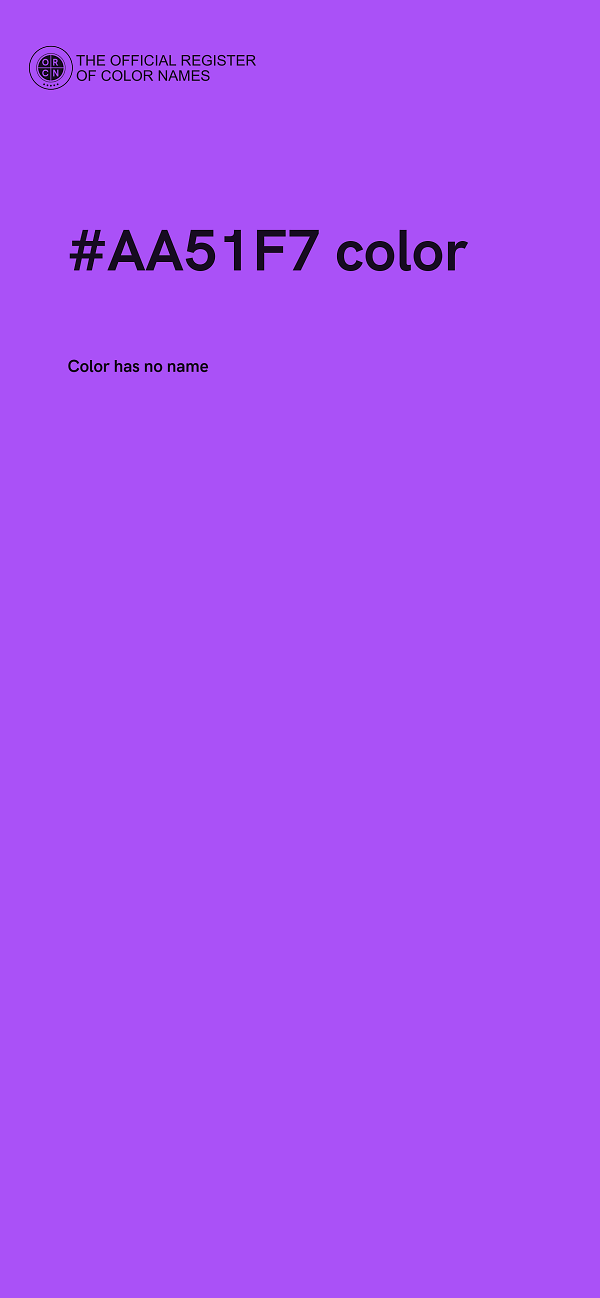 #AA51F7 color image