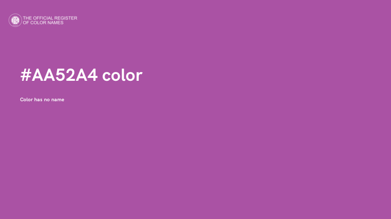#AA52A4 color image