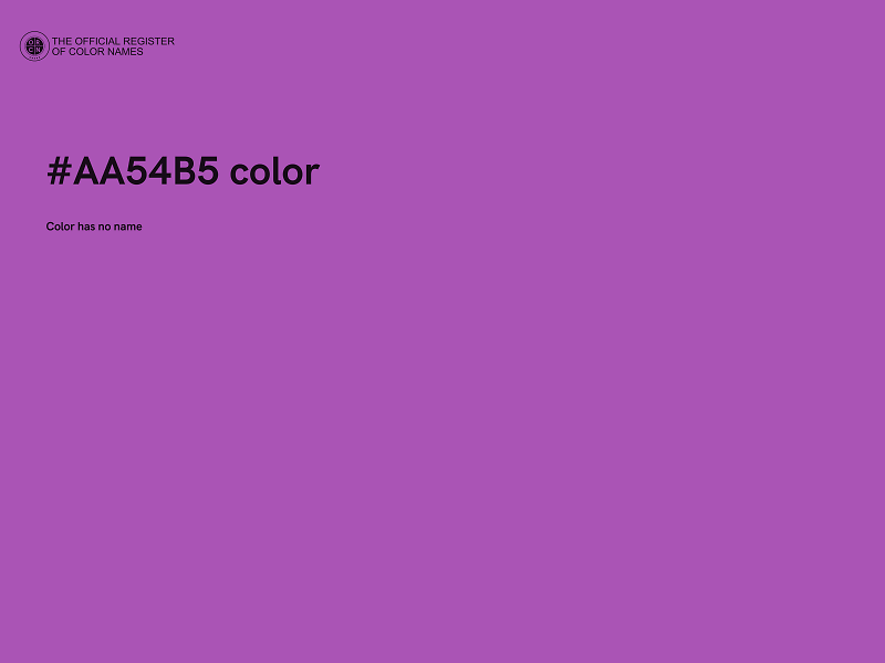 #AA54B5 color image