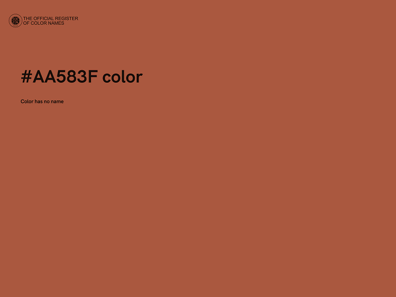 #AA583F color image