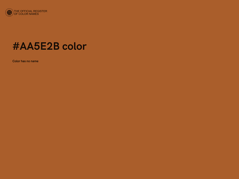 #AA5E2B color image