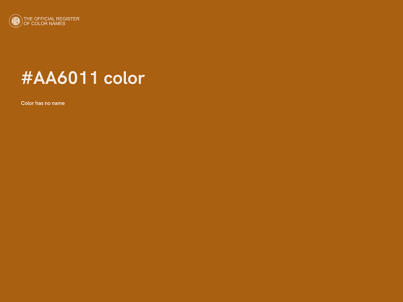 #AA6011 color image