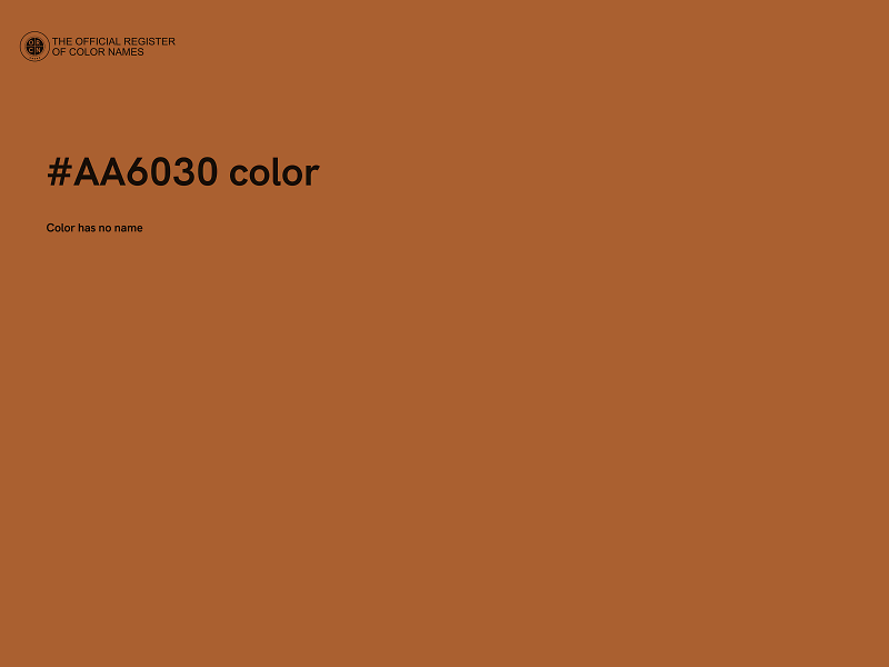 #AA6030 color image