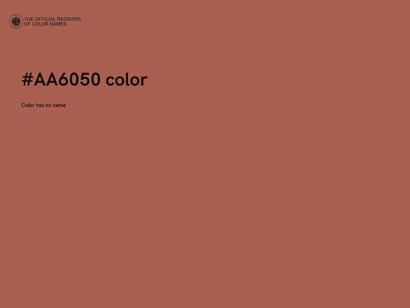 #AA6050 color image