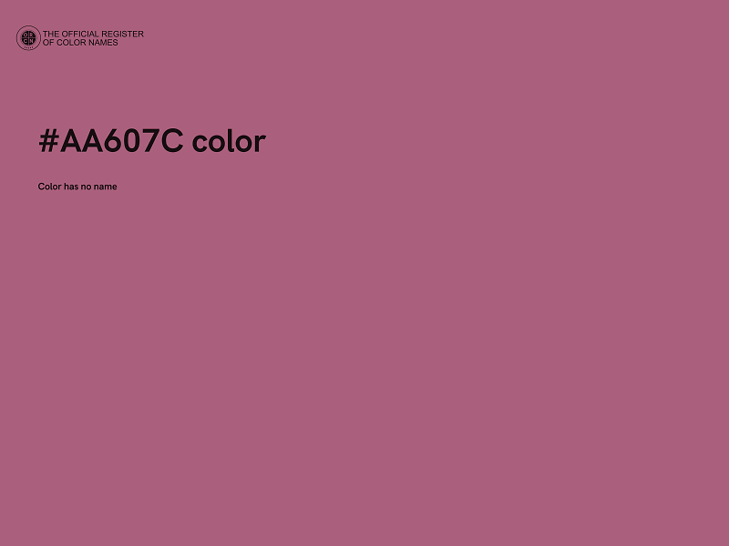 #AA607C color image