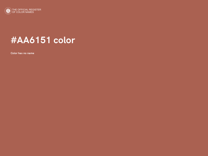 #AA6151 color image