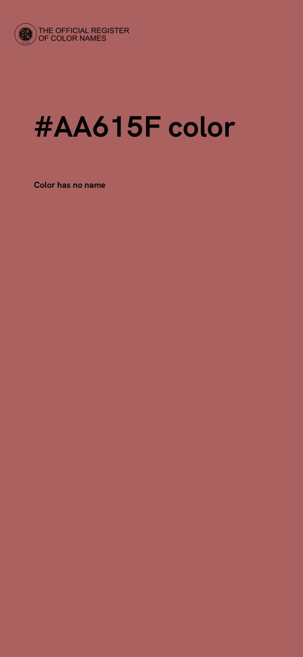 #AA615F color image