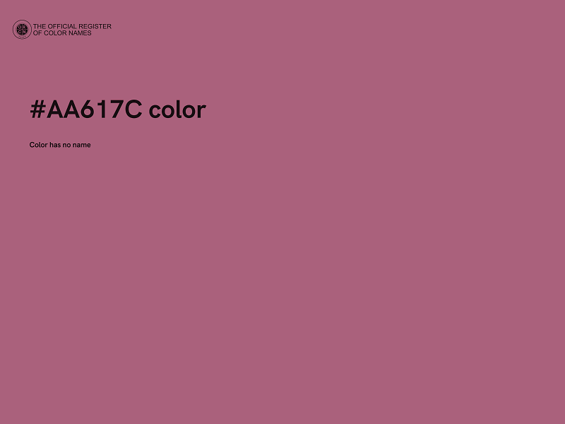 #AA617C color image