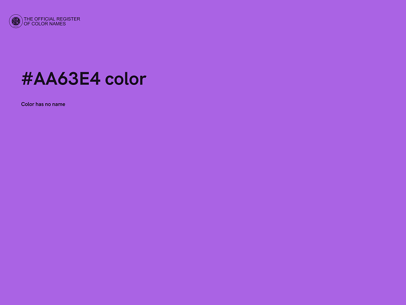 #AA63E4 color image