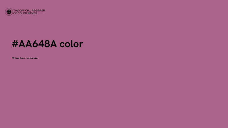 #AA648A color image