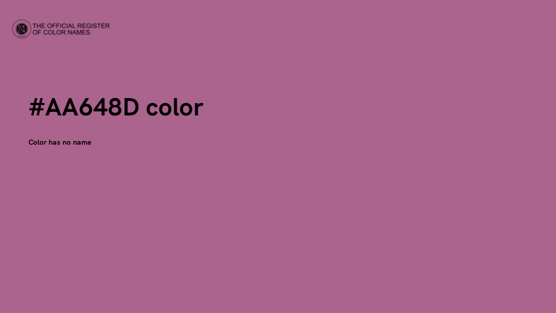 #AA648D color image