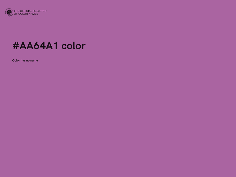 #AA64A1 color image