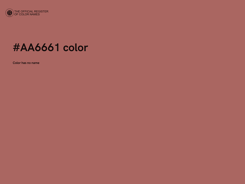 #AA6661 color image