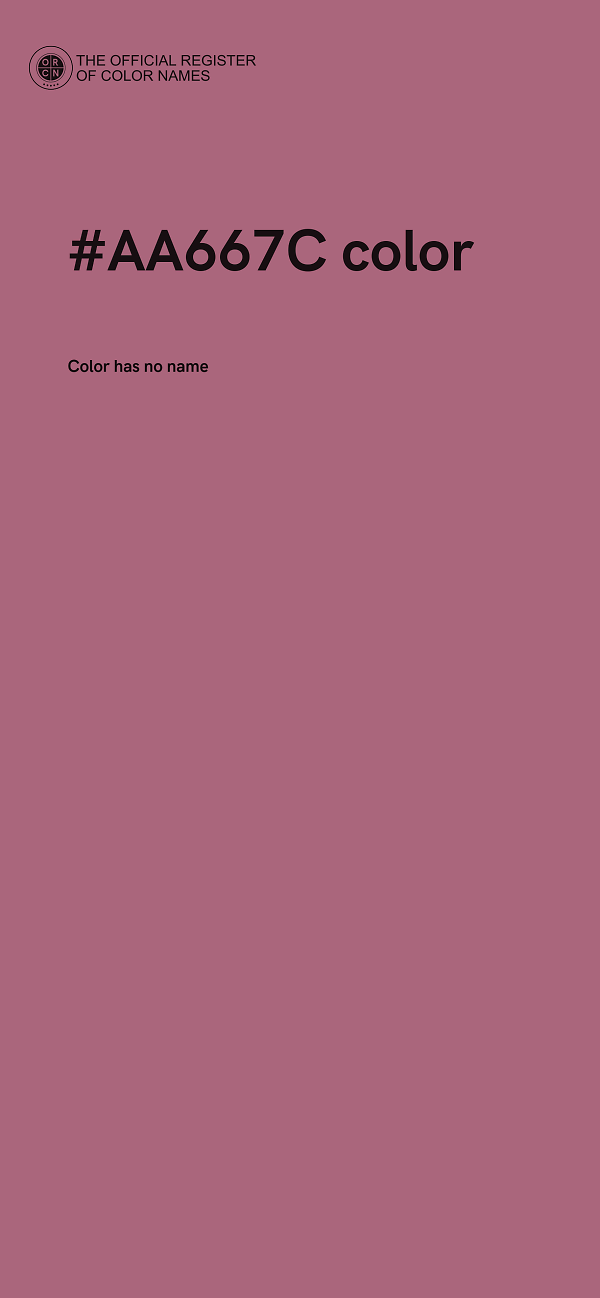 #AA667C color image