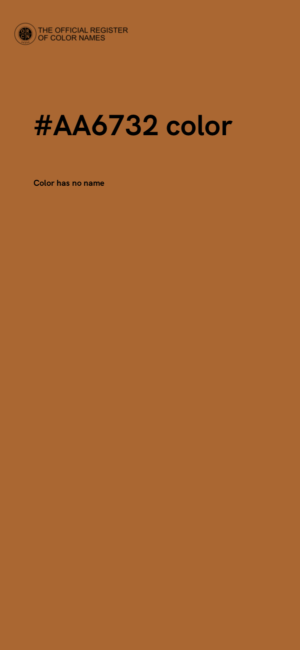 #AA6732 color image