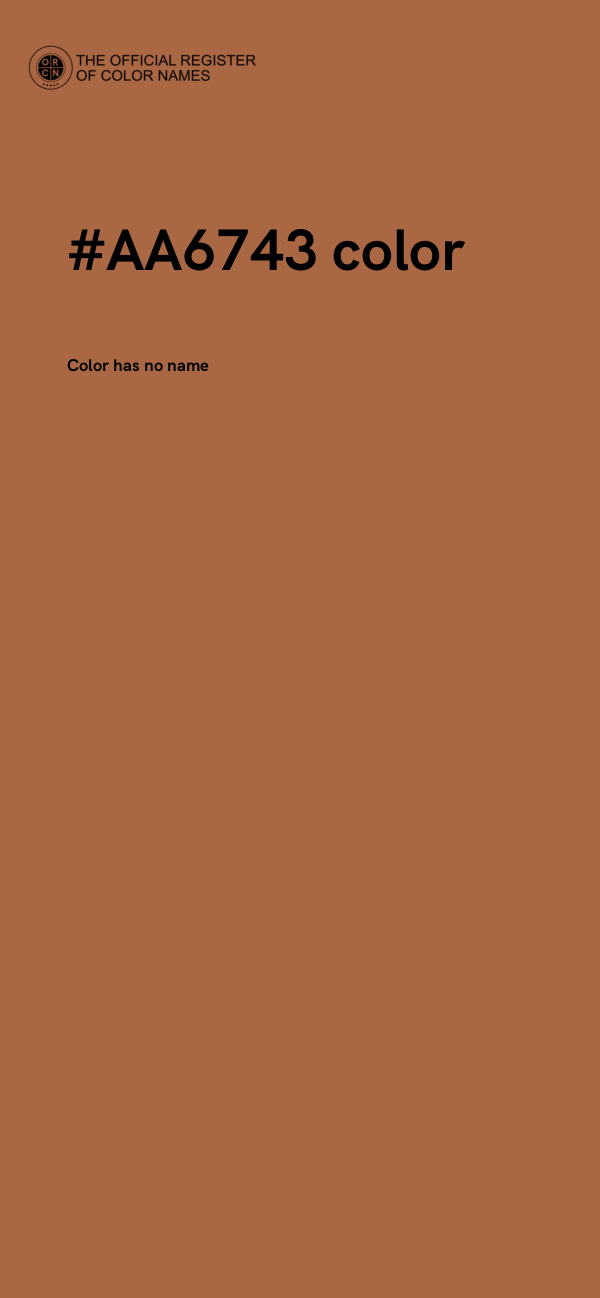 #AA6743 color image
