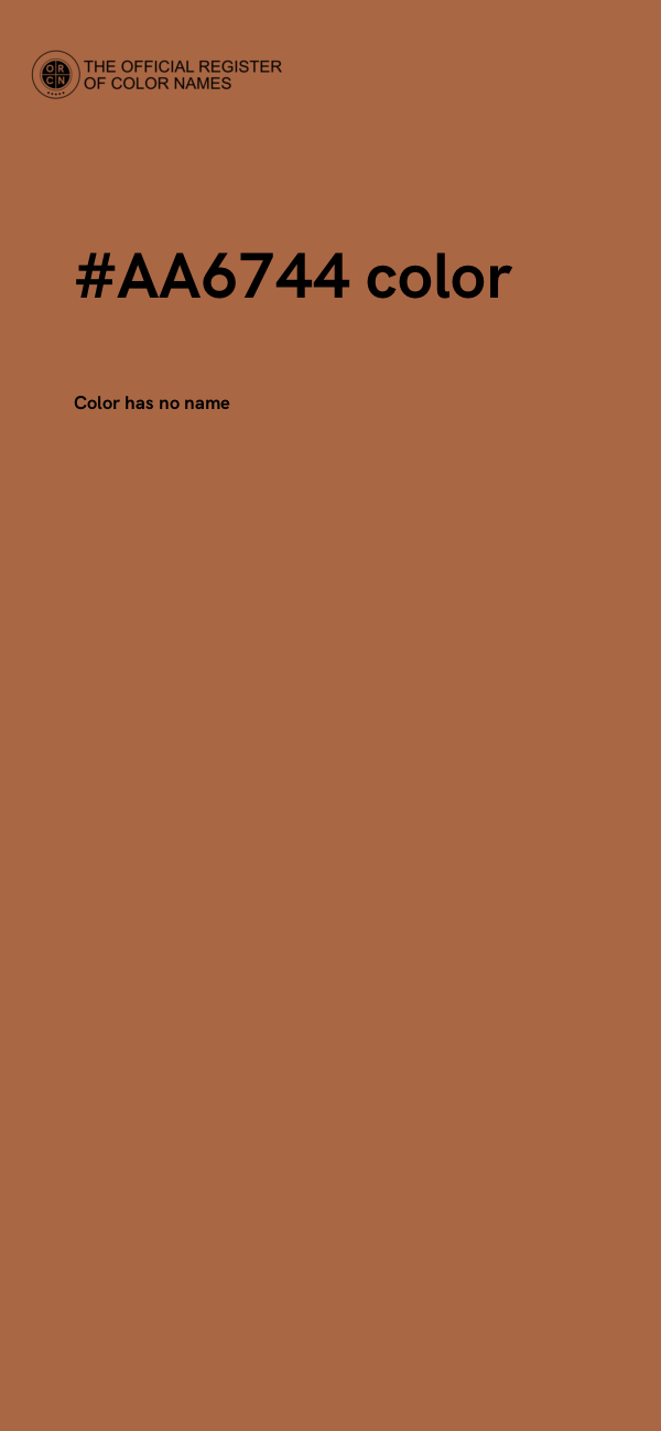#AA6744 color image