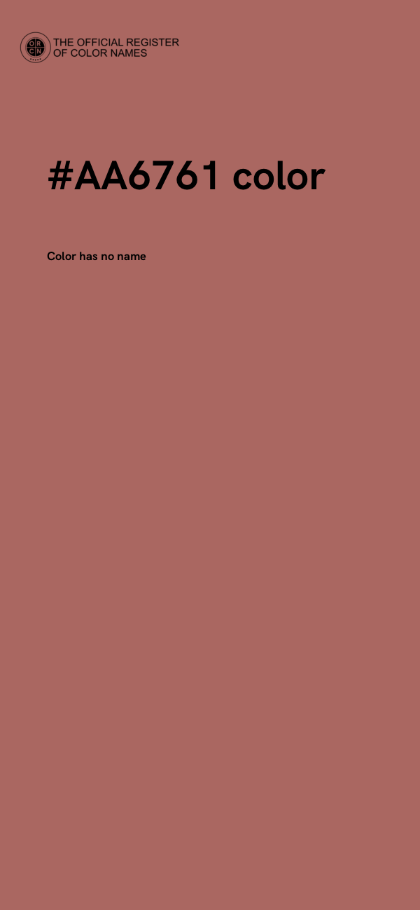 #AA6761 color image