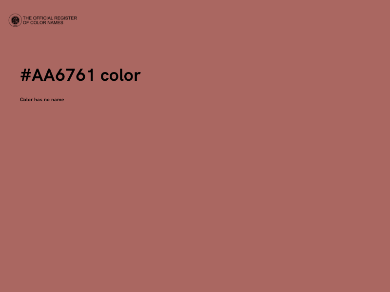 #AA6761 color image