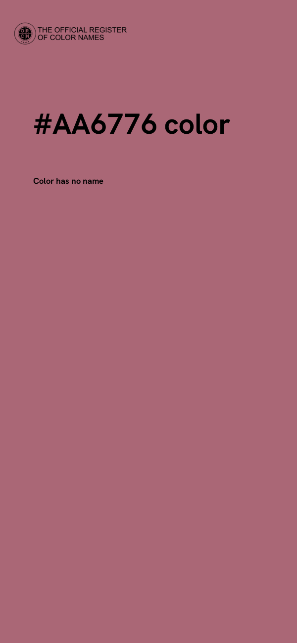 #AA6776 color image