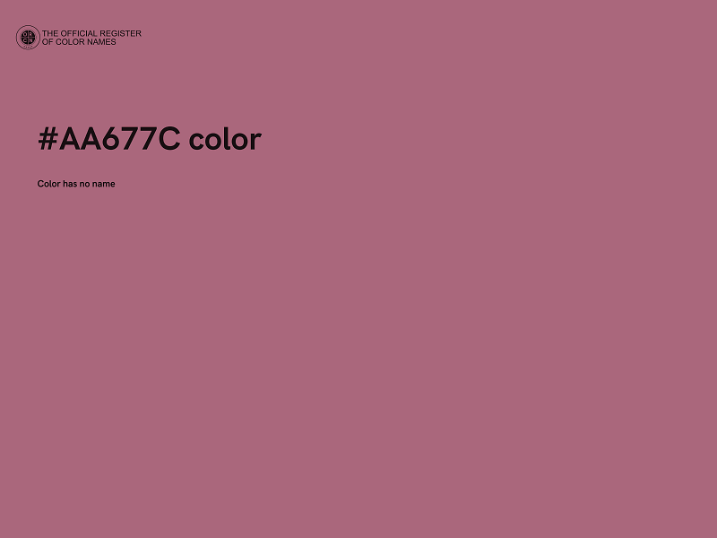 #AA677C color image