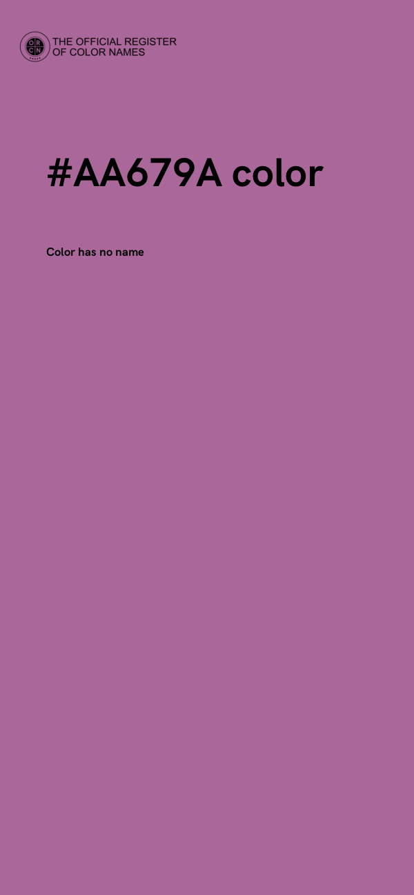 #AA679A color image