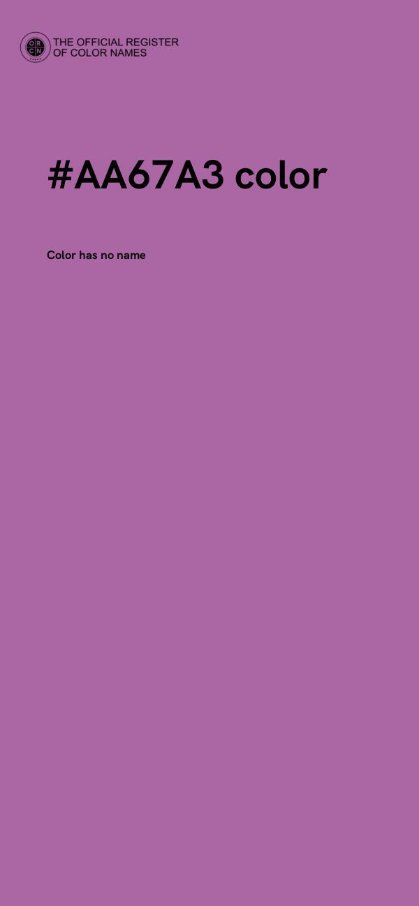 #AA67A3 color image