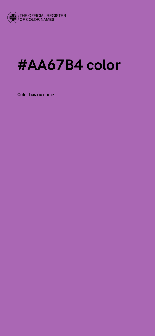 #AA67B4 color image
