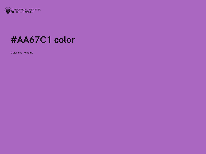 #AA67C1 color image