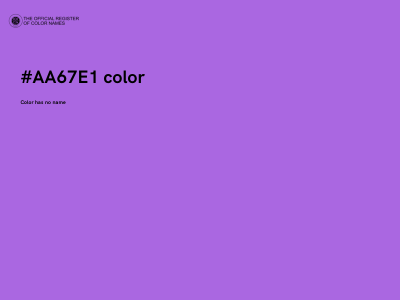 #AA67E1 color image