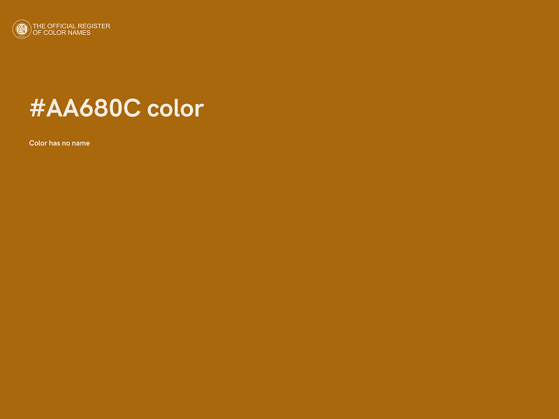 #AA680C color image