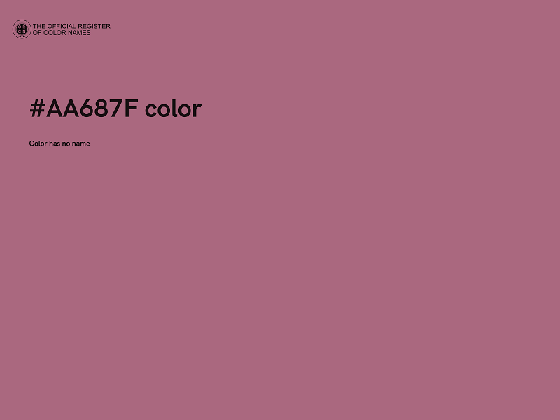 #AA687F color image