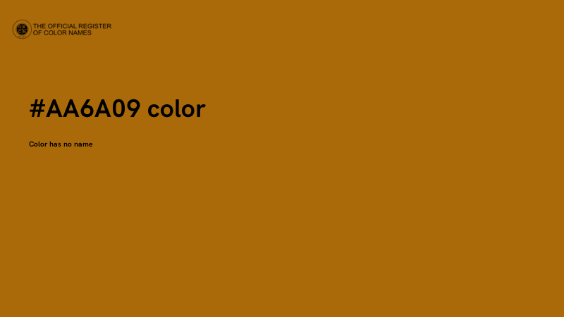#AA6A09 color image