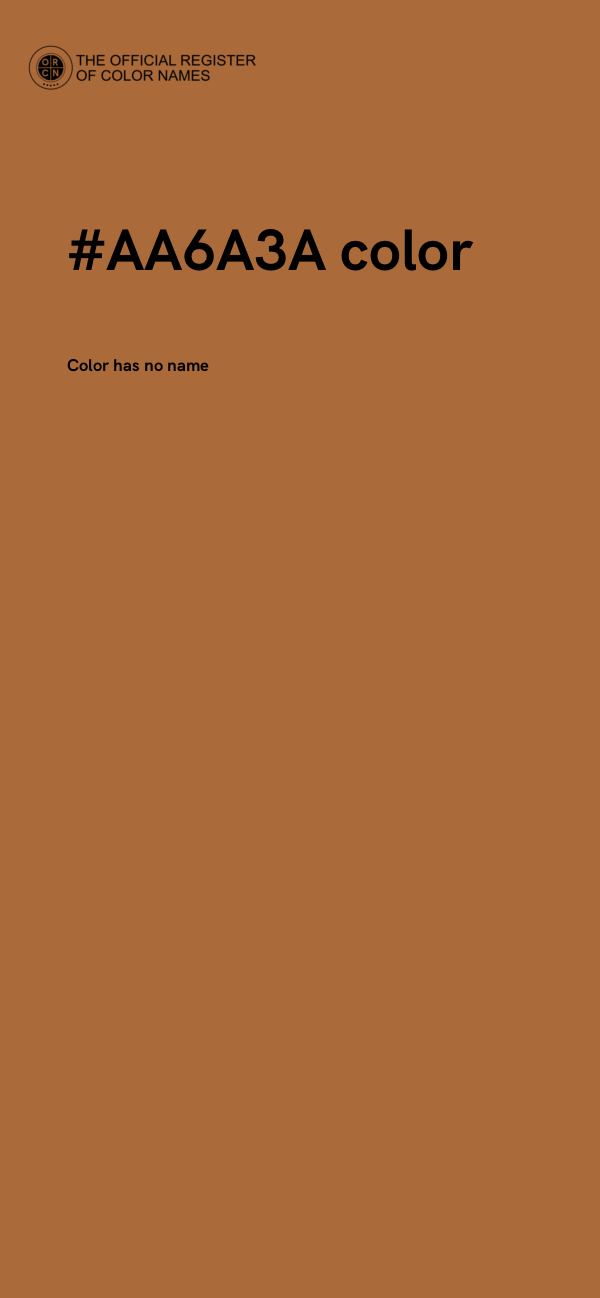 #AA6A3A color image