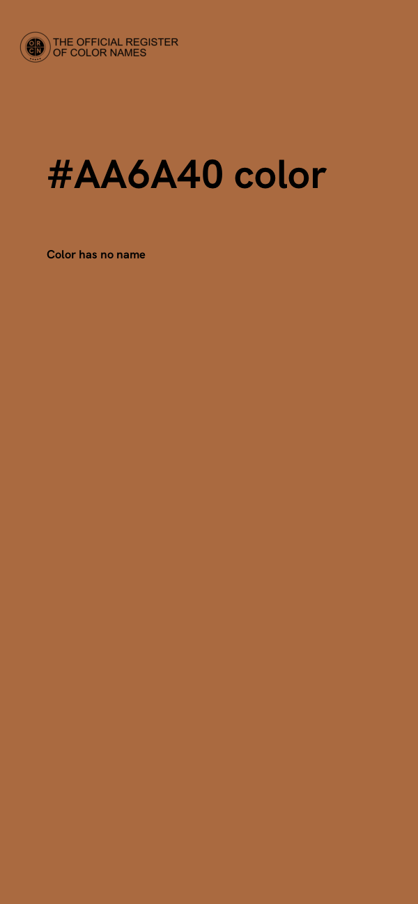 #AA6A40 color image