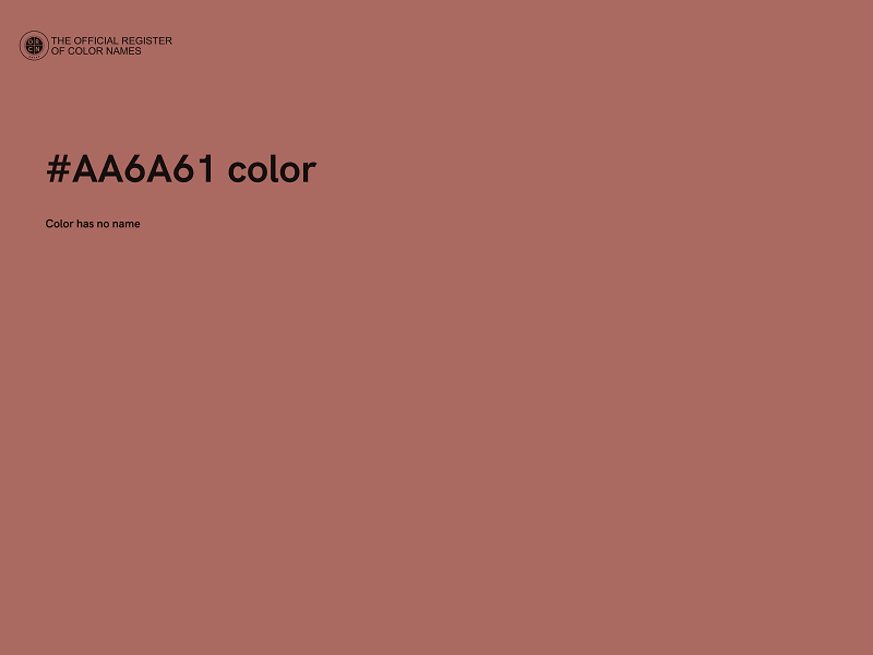 #AA6A61 color image