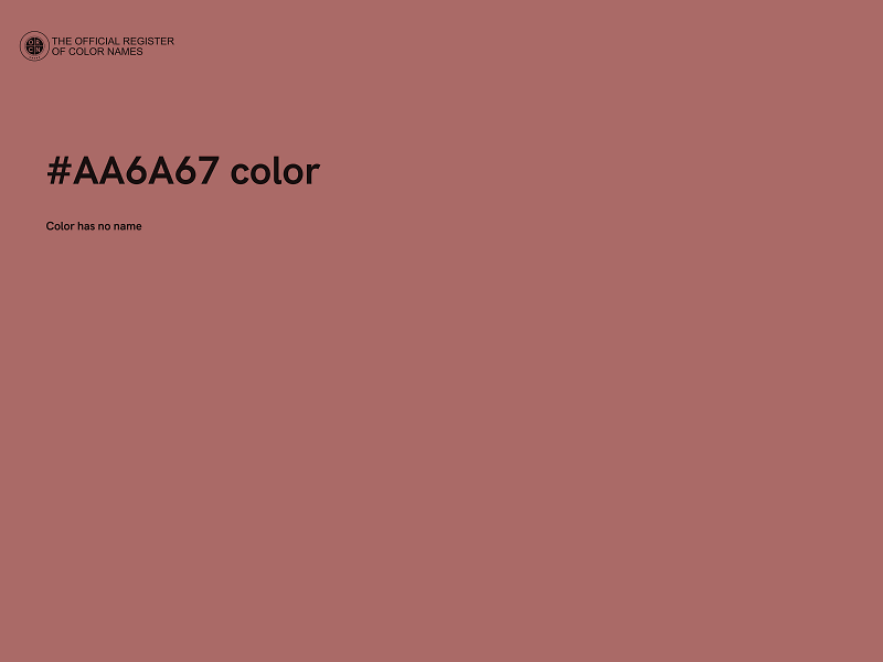 #AA6A67 color image