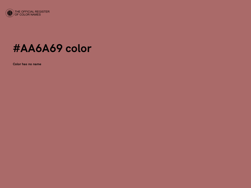 #AA6A69 color image