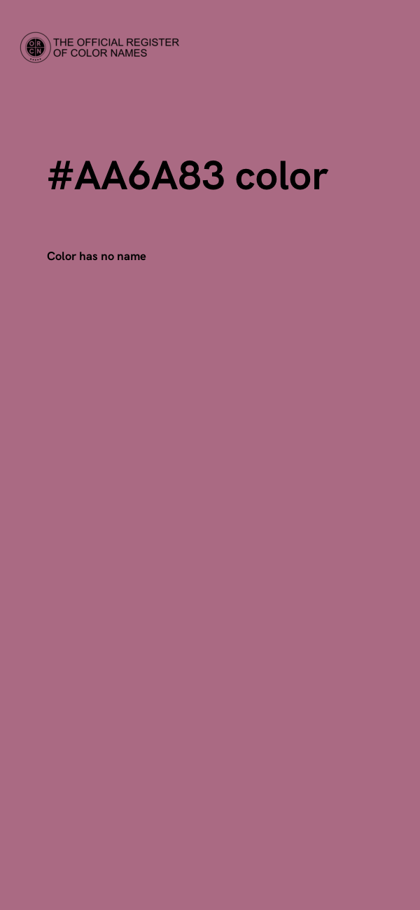 #AA6A83 color image