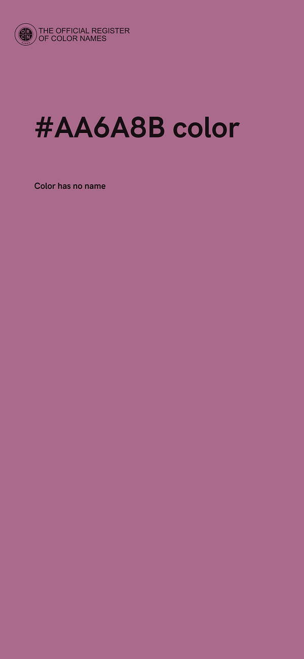 #AA6A8B color image